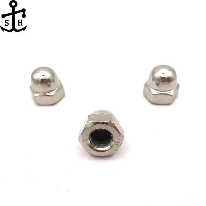 DIN1587 Cap Nut Factory Outlet Nickel Plated Non-Welded Entirety Round Acorn Head Hex Dome Cap Nut Carbon Steel M8 Wheel Lug Nut Decoration Materials