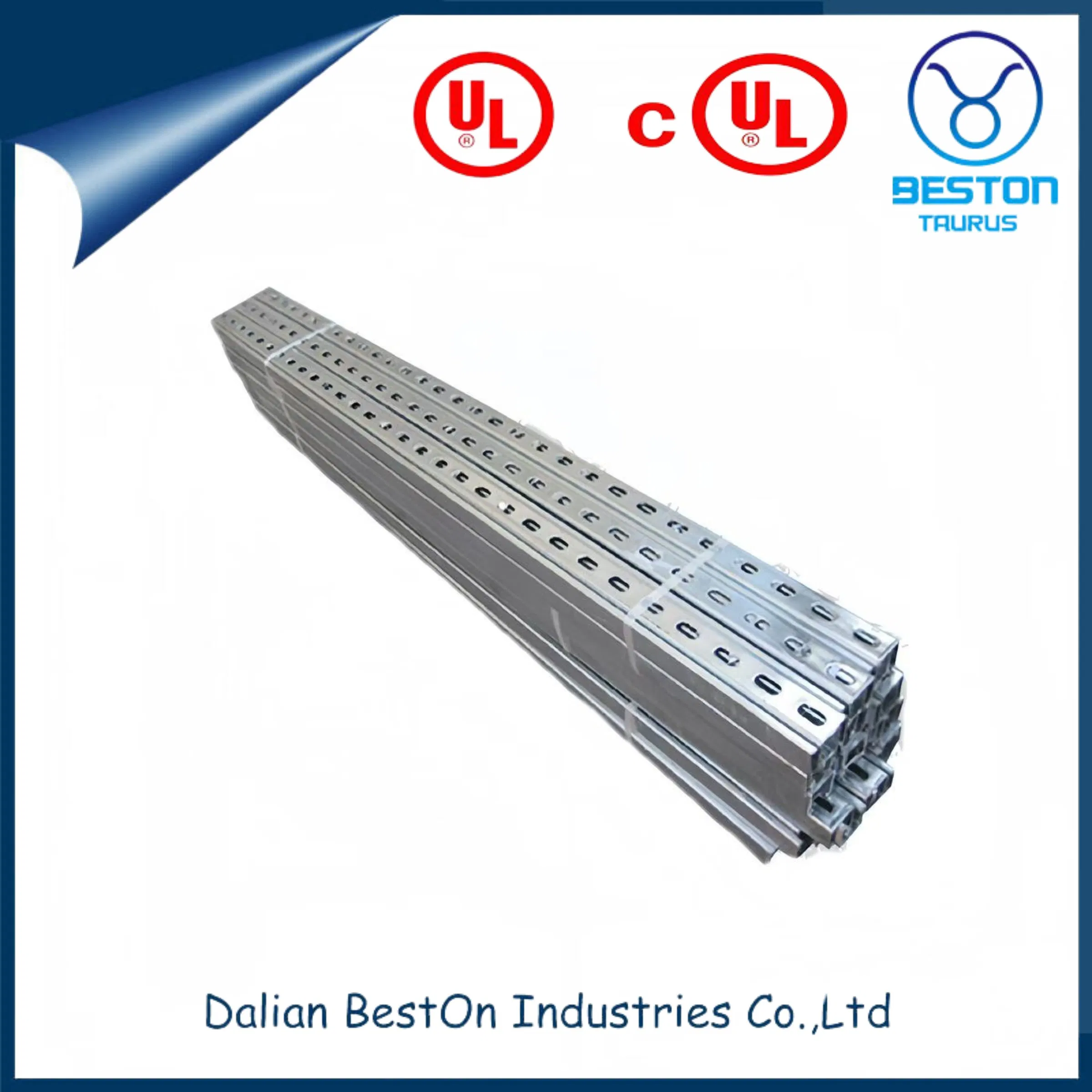 41X41mm U-Type Slotted Strut Channel 1.5mm / 2.0mm Thickness Pre Galvanized Steel