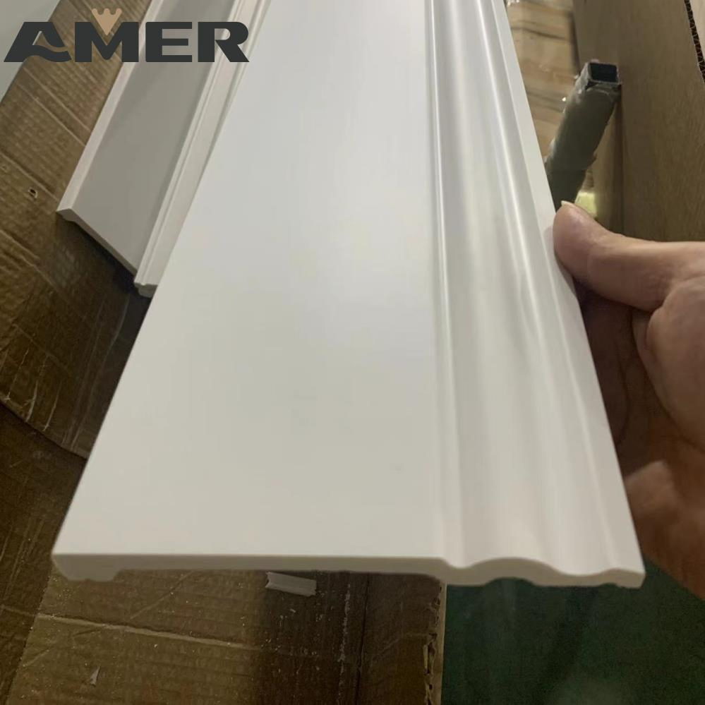Wholesale Bedroom Baseboard High Quality White Modern Board Plastic Skirting PS Skirting