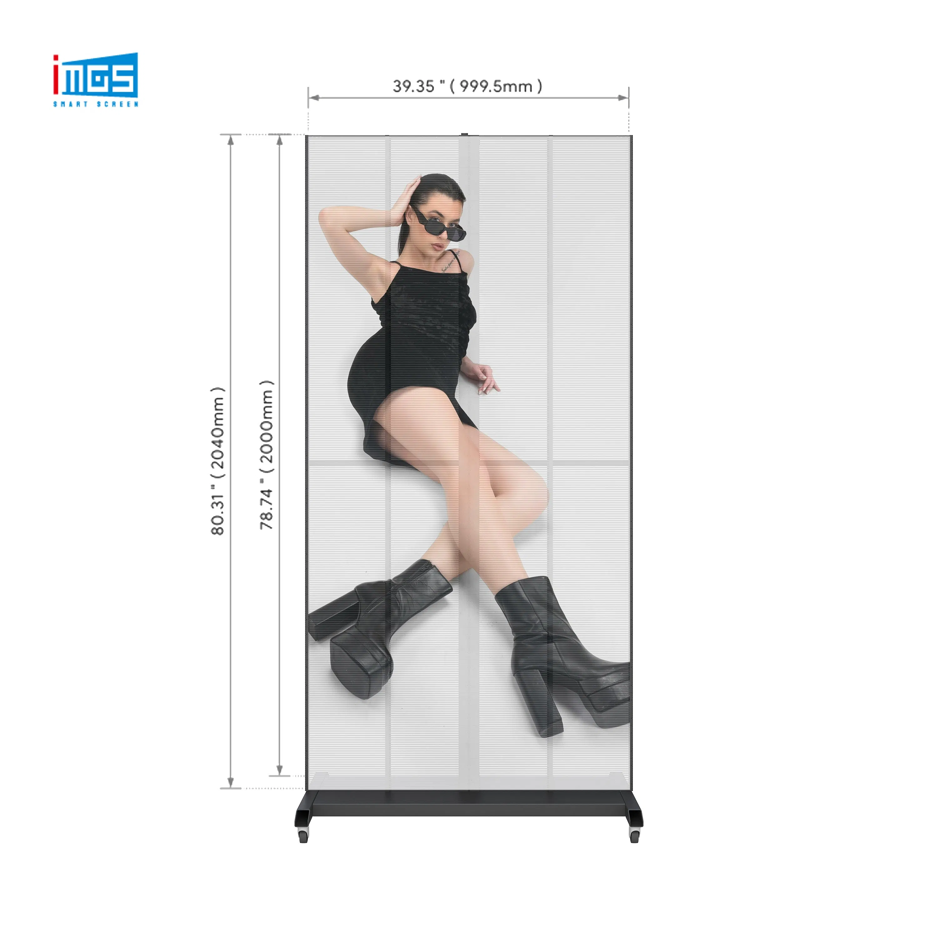3D Transparent Wall LED Film for Glass Screen Ad Player LED Screen