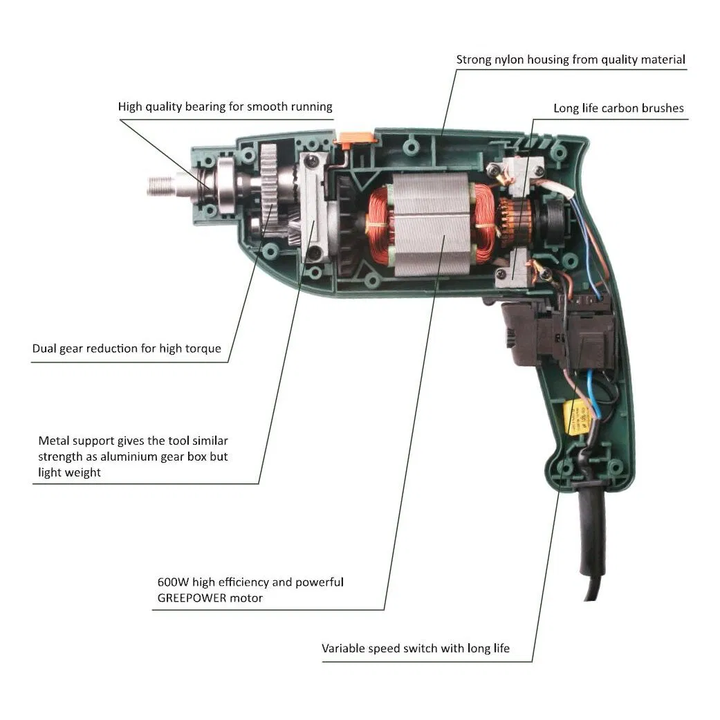 Powerful Brushless Electric Impact Drill Drilling Machine