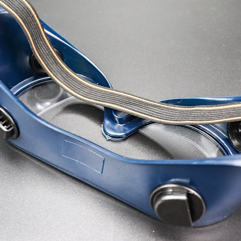 Promotional Low MOQ Light Fog Free Retro Blue Antifog Lab Industrial Safety Glasses with Seal