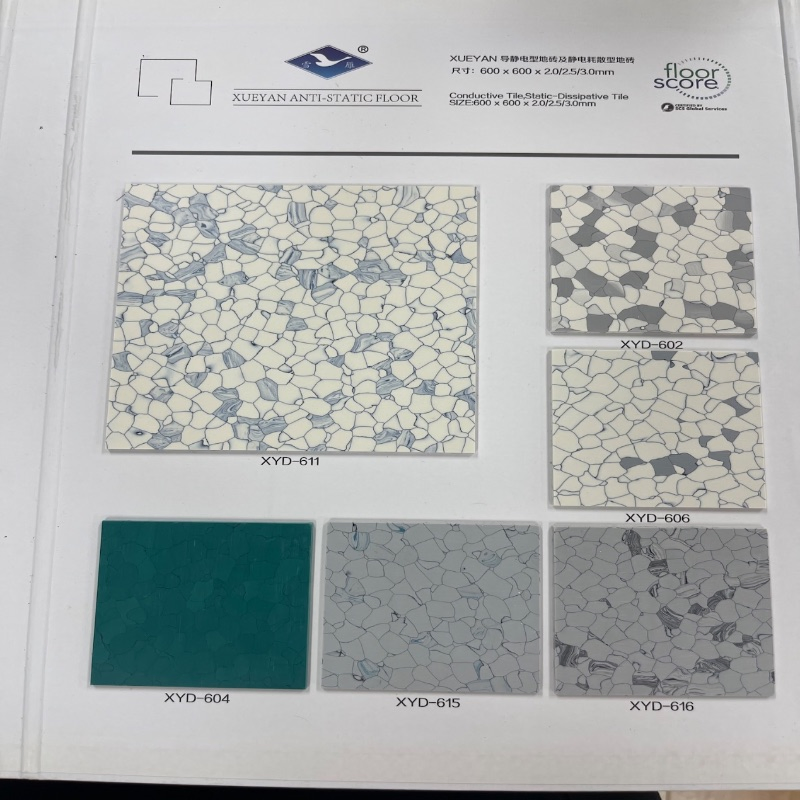 Sale Anti-Static PVC Flooring Homogeneous ESD Vinyl Tiles