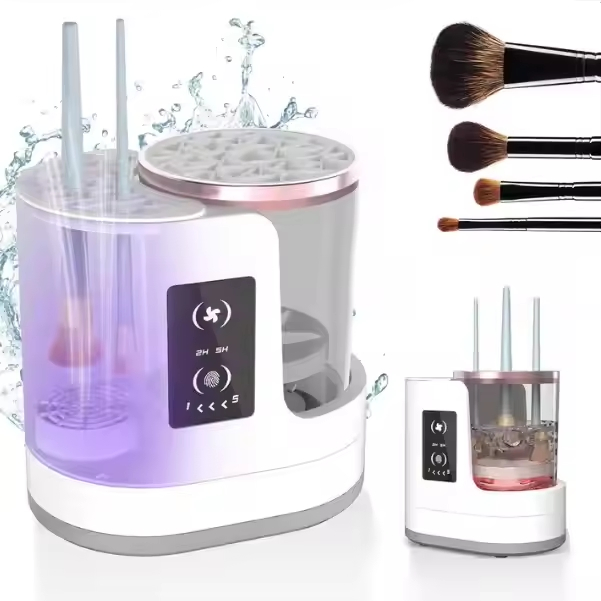 Electric Make up Brush Cleaner and Dryer Makeup Brush Cleaning Machine Automatic Cosmetics Brush Cleaner with Drying Function