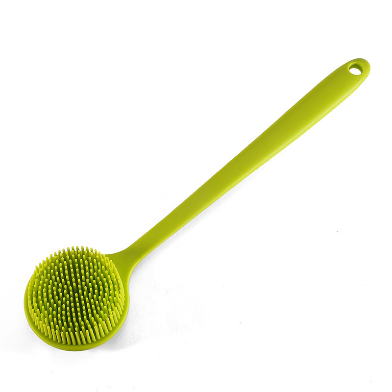 Silicone Shampoo Silica Gel Body Scrub Body Brushes Long Handle Bath Brush