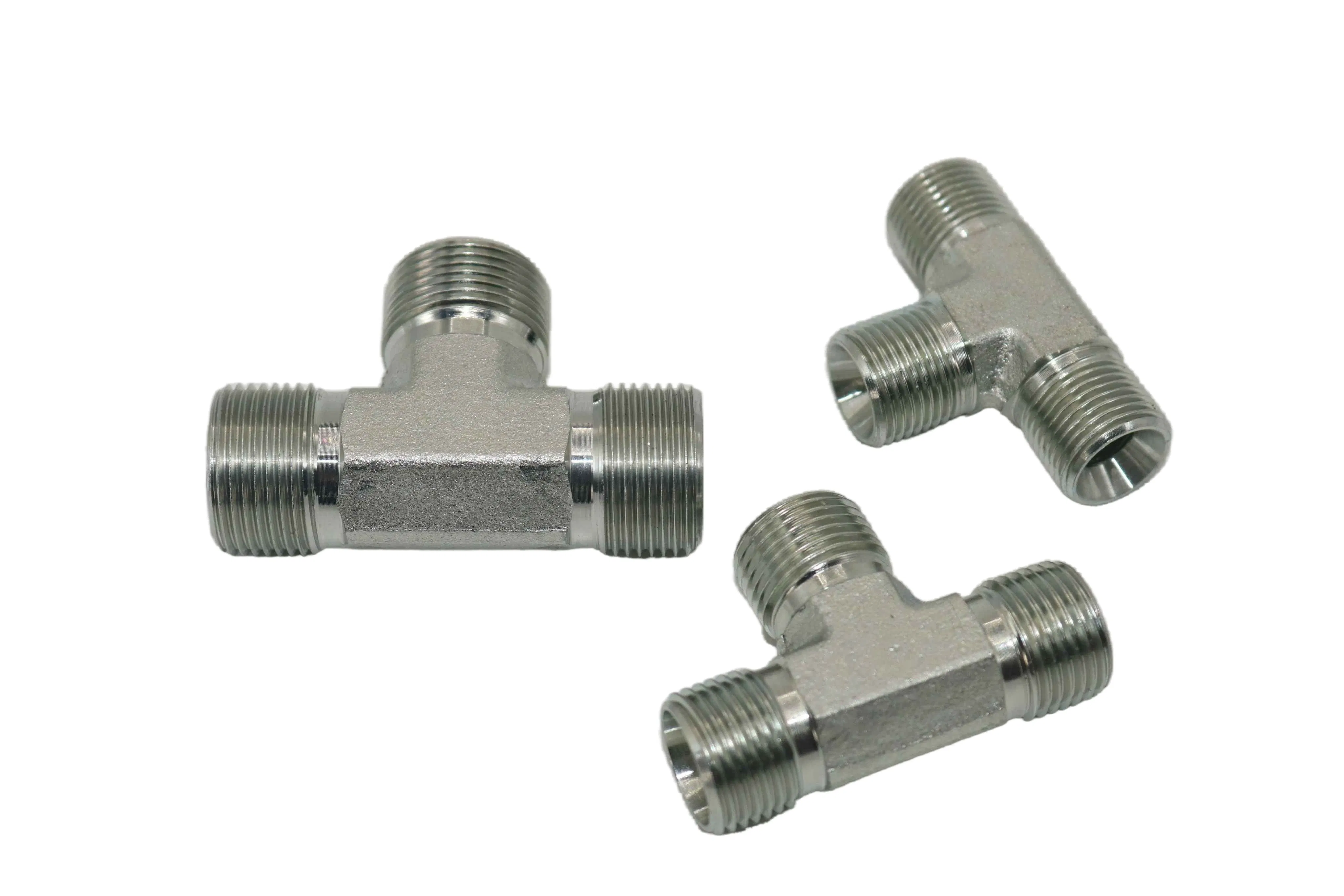 24 Deg Metric Male Thread Hydraulic Tee Union Adapter AC Series