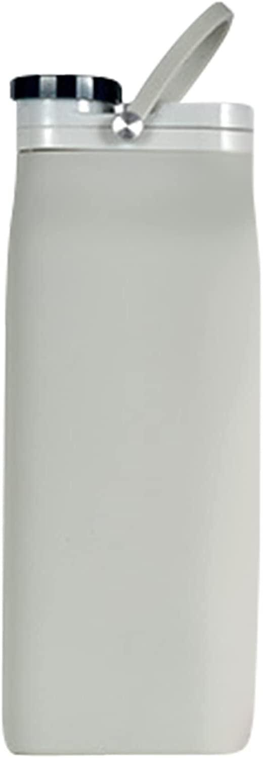 Складная силиконовая бутылка для воды 600 мл