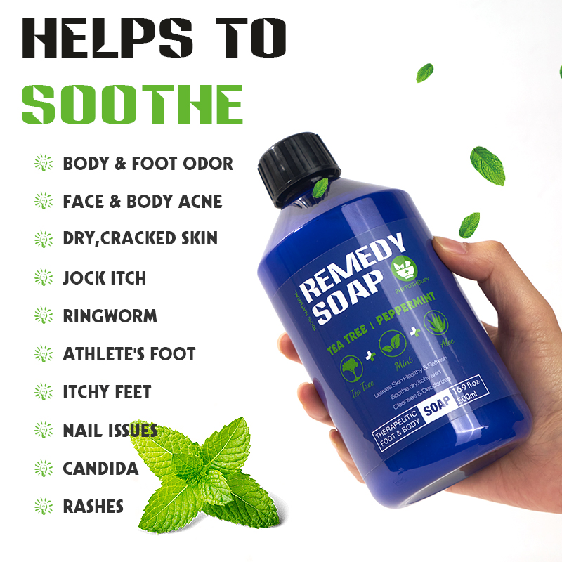Mint Tea Tree Shower Gel Soothes Itchy Skin