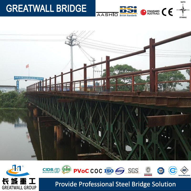 Steel Structure Prefab Modular Bailey Truss Bridge Bailey Bridge Deck