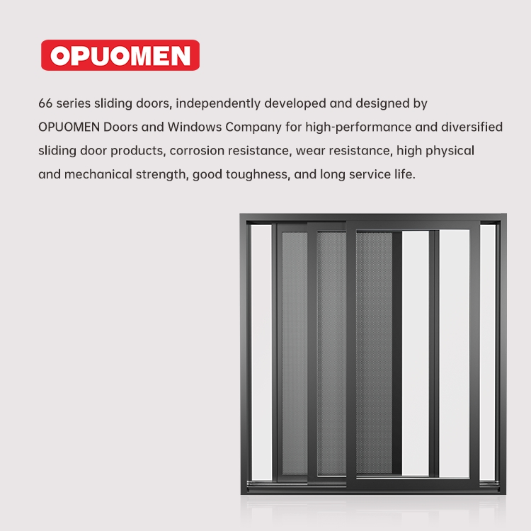 Premium Double Glazing Tempered Glass Postmodern Sound Insulation Sliding Door