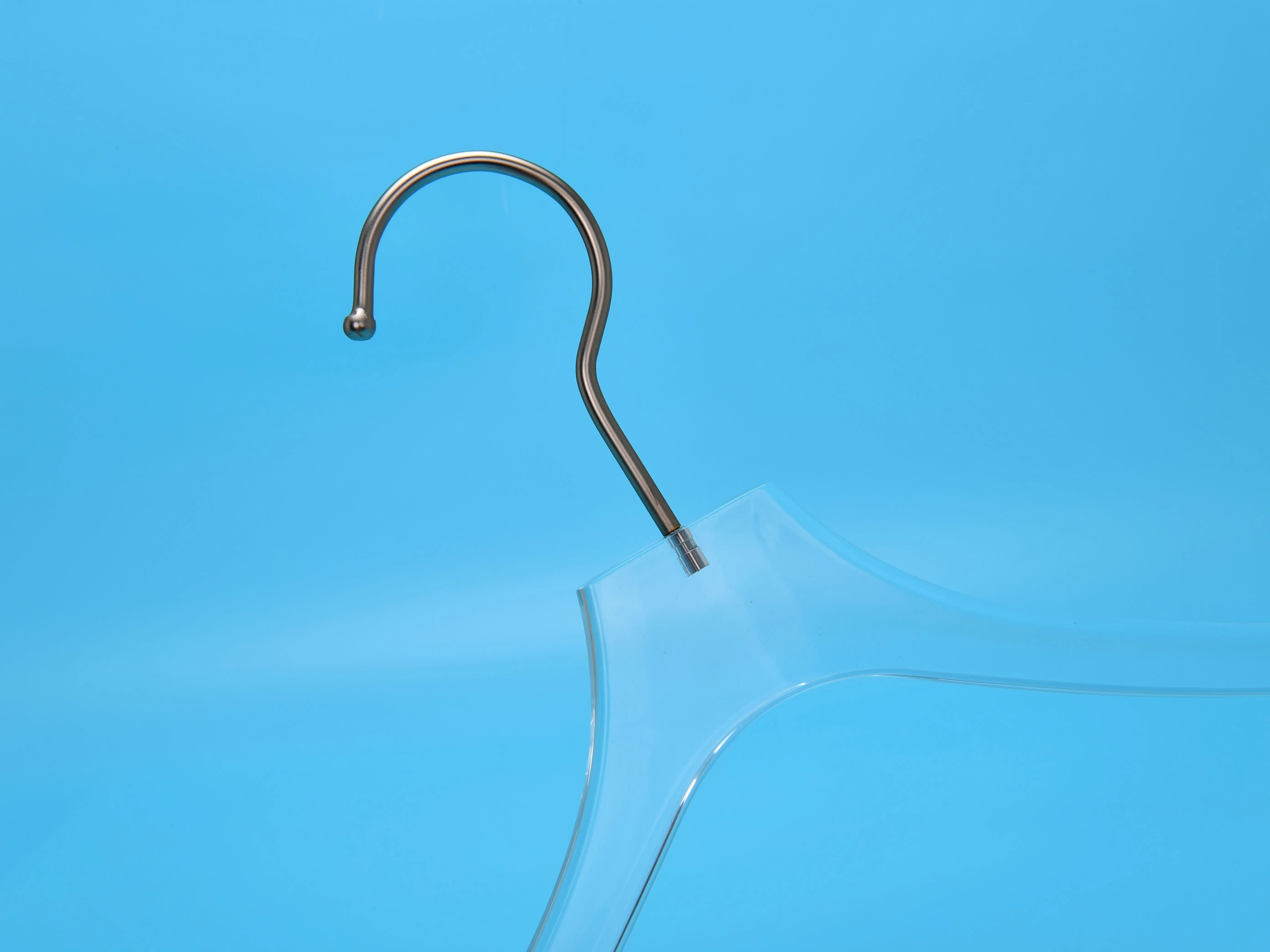 Transparent Crystal Clear Acrylic Lucite Glitter Clothes Suit Dresses Pants Coat Clothing Door Hanger Luxury Free Logo