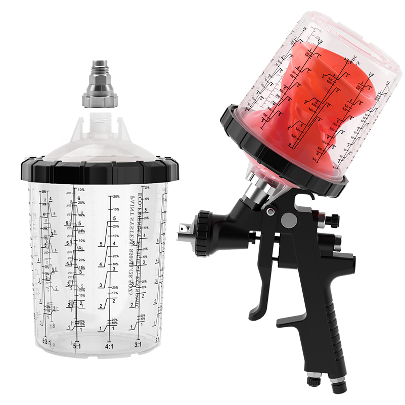 New Design Car Paint Spray Gun Cup with Highly Efficiency Single Nozzle