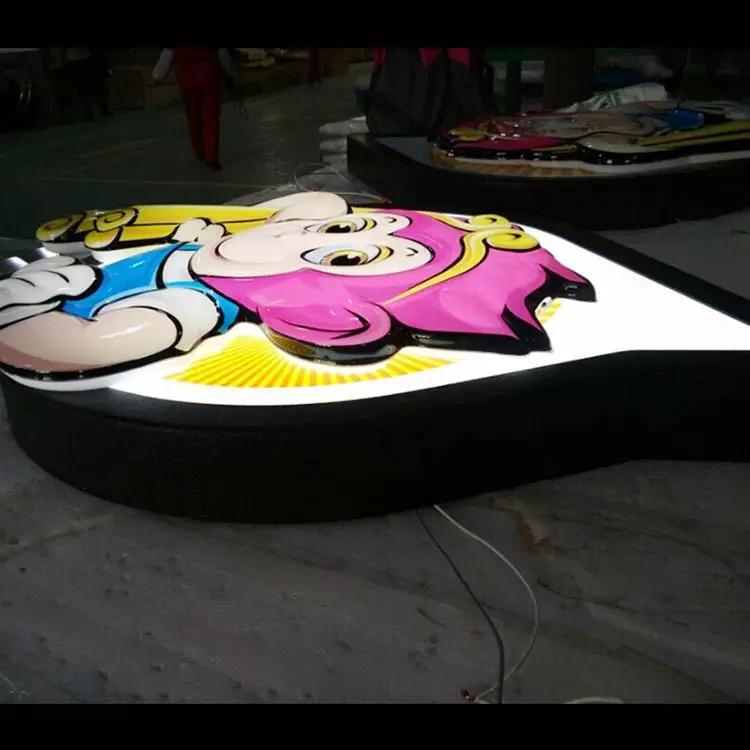 Custom Store Signage Vacuum Blister Single UV Film Print Face Acrylic LED Advertising Light Box