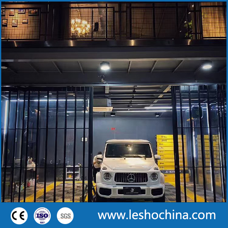 Commerical Full View Polycarbonate Transparent Shop Front Folding Door Sliding Door