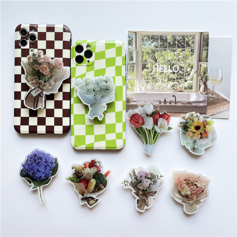 Stand Socket Finger Ring Grip Holder Phone Fold Universal Cellphone Holders Accessories Flexible Cute Girl