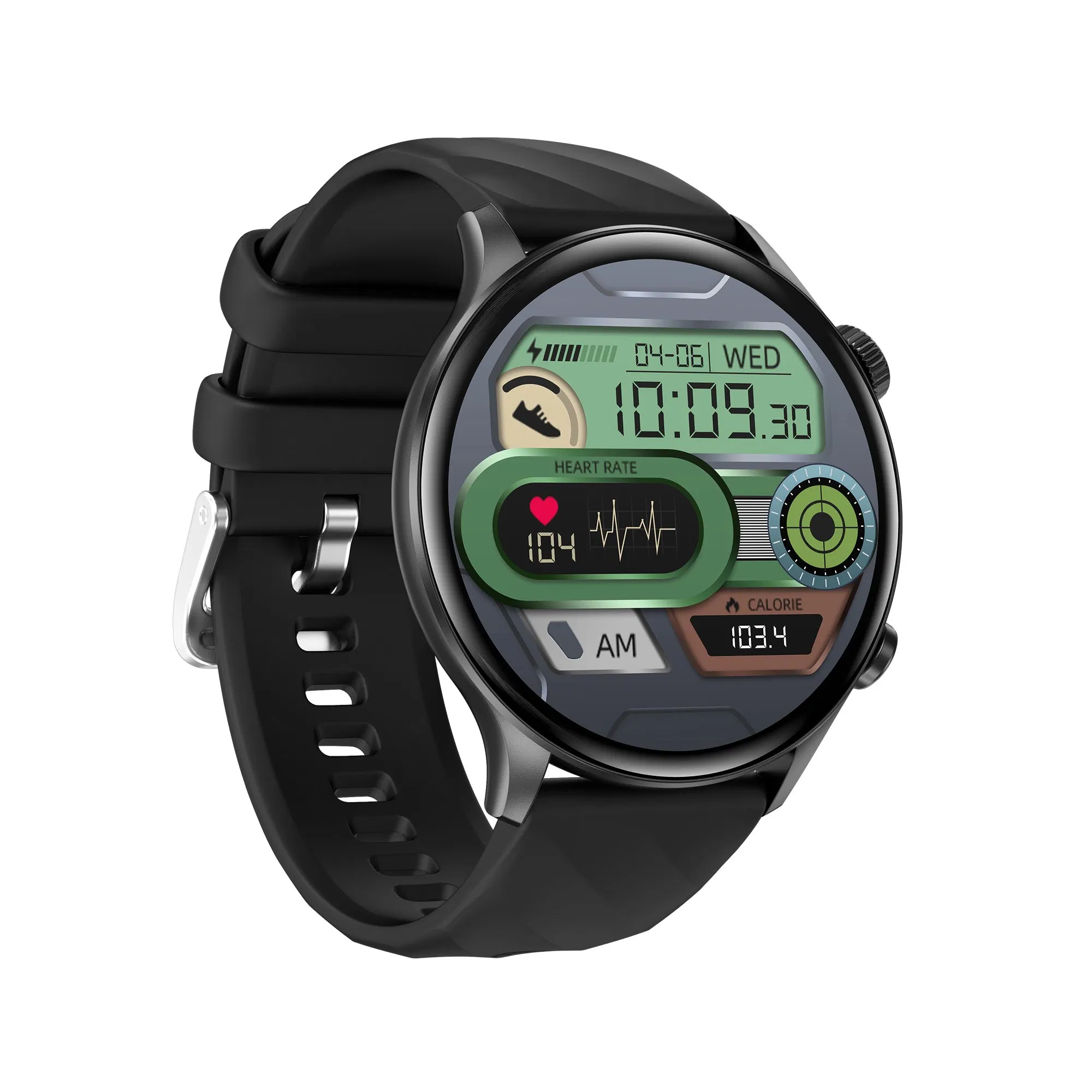 Round Screen Digital Watches IP67 Waterproof 100+Sport Mode Smart Bracelets Bt Call Heart Rate Monitoring Smart Watch