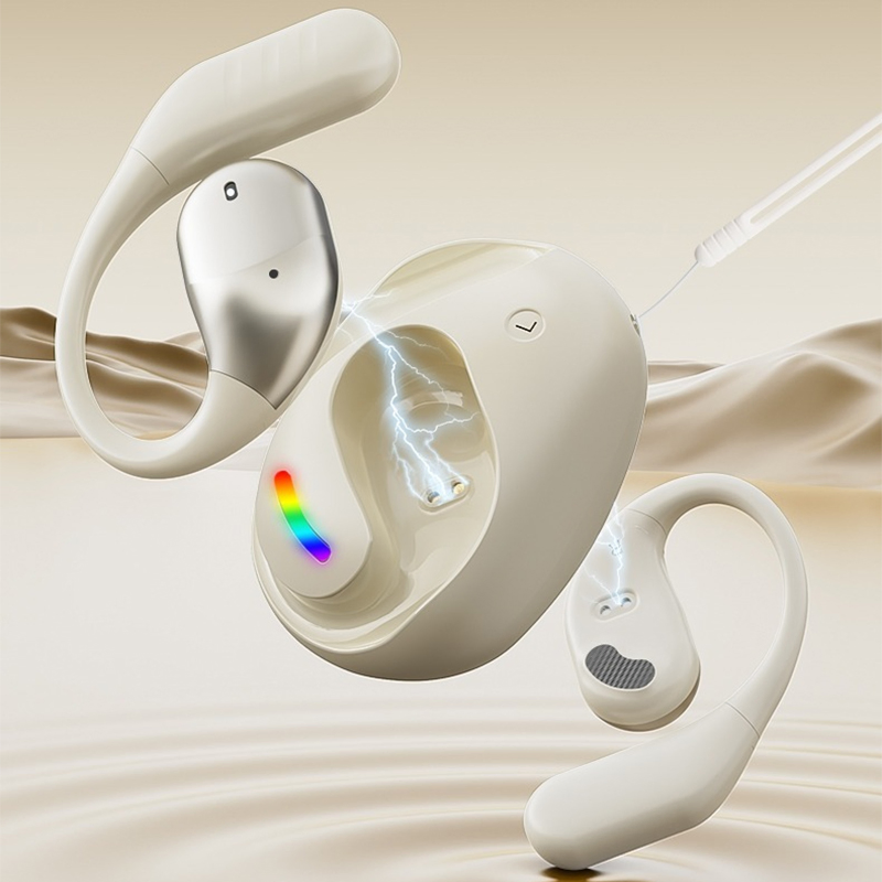 Ows Sport Over Ear Headphones Human Bionic Design Wireless Earbuds Bt 5.4 HiFi Sound for Workout Running Gym