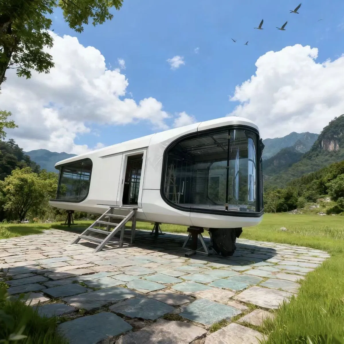 Smart and Convenient Mobile Hotels Prefab Space Capsule House