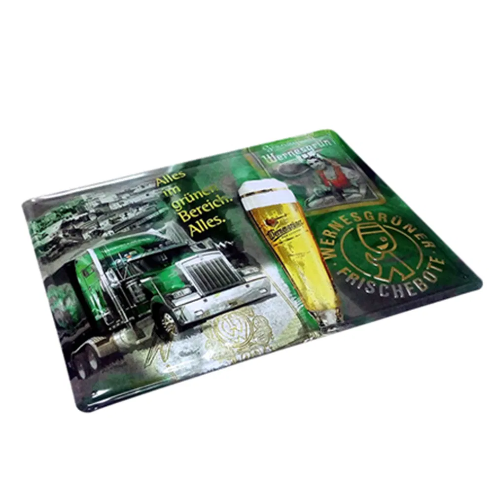 Factory Custom Gift Card Metal Tin Big Vintage Beer Signs for Bar Advertising