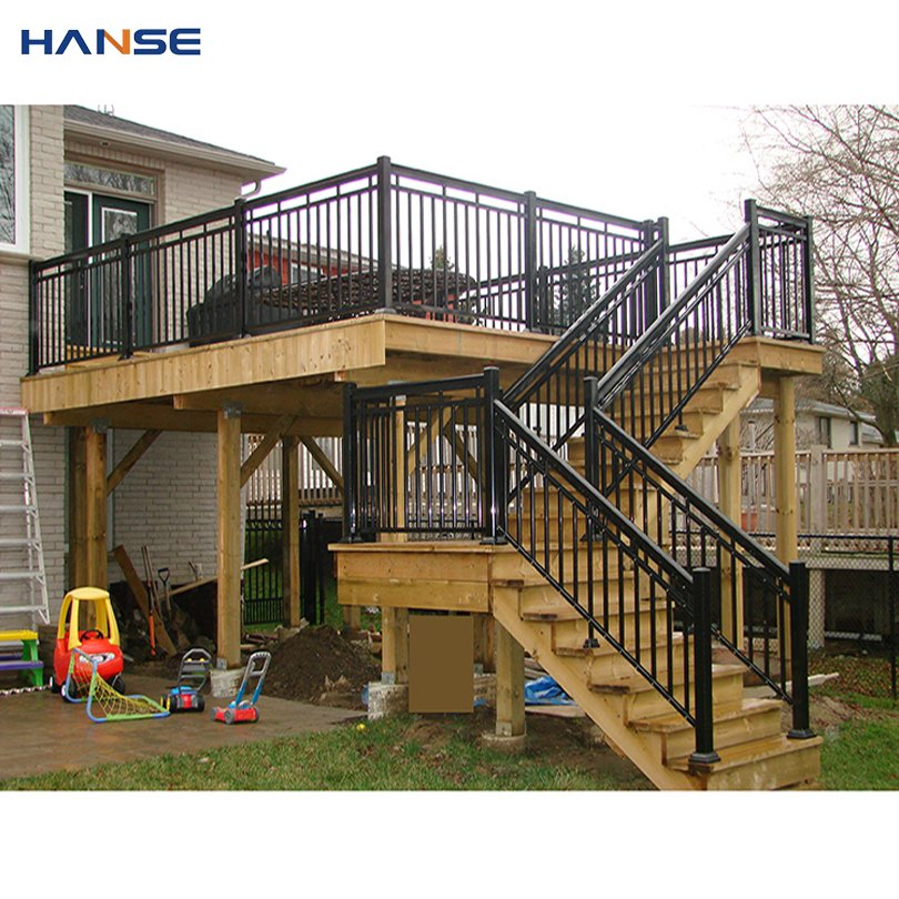 Foshan Good Price Powder Coated Fence Railing Aluminum Outdoor Supplier Terrace Handrails Aluminum Railings for House