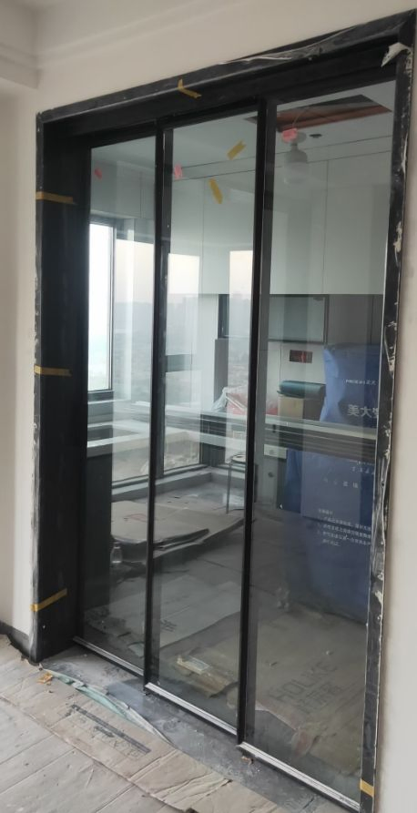 Modern Design Single Leaf Aluminium Swing Glass Door Casement Aluminium Door Bathroom Glass Door