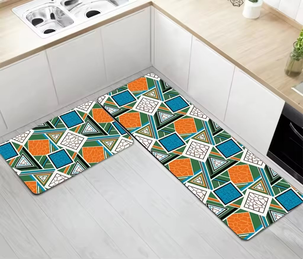Eco-Friendly Modern Washable Anti Slip PVC Kitchen Floor Mat Carpet Door Mat and Rugs Waterproof Mats & Pads