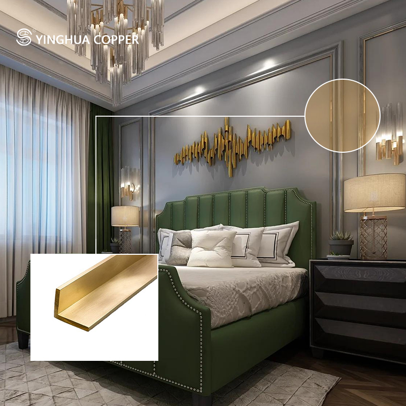 Hot Selling Brass Extrusion L Shape Edging Trim for Decorative Applications with Cutting Bending Welding Services