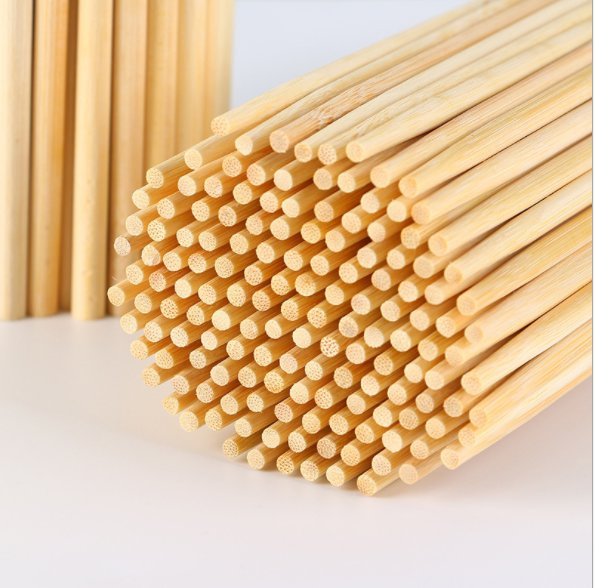 Round Bamboo Disposable Chopsticks Sushi Bamboo Chopsticks 20cm in Bulk Chinese Style Chopsticks for Restaurant