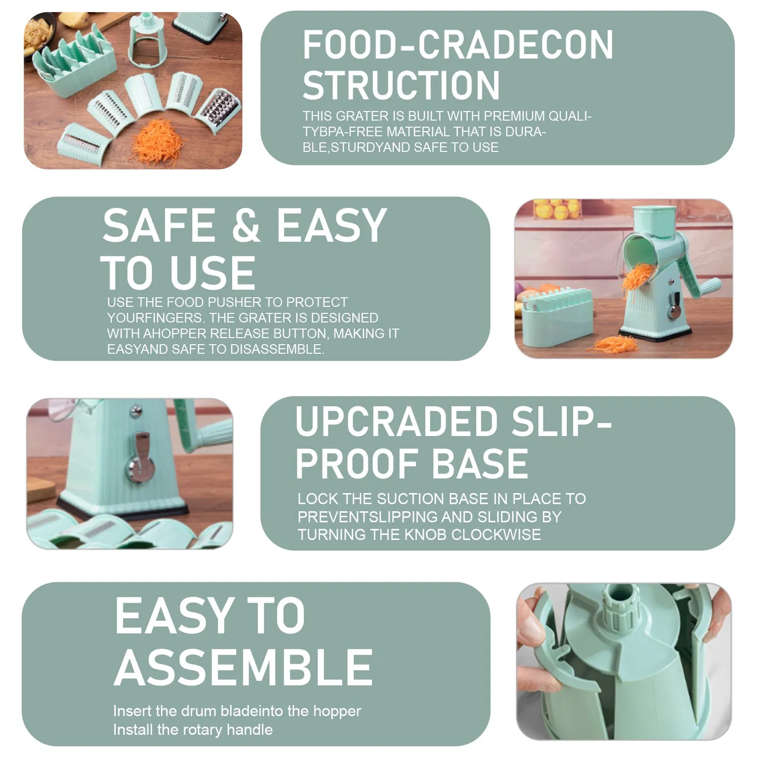 5-лезвийная тёрка для овощей и сыра, нержавеющая сталь