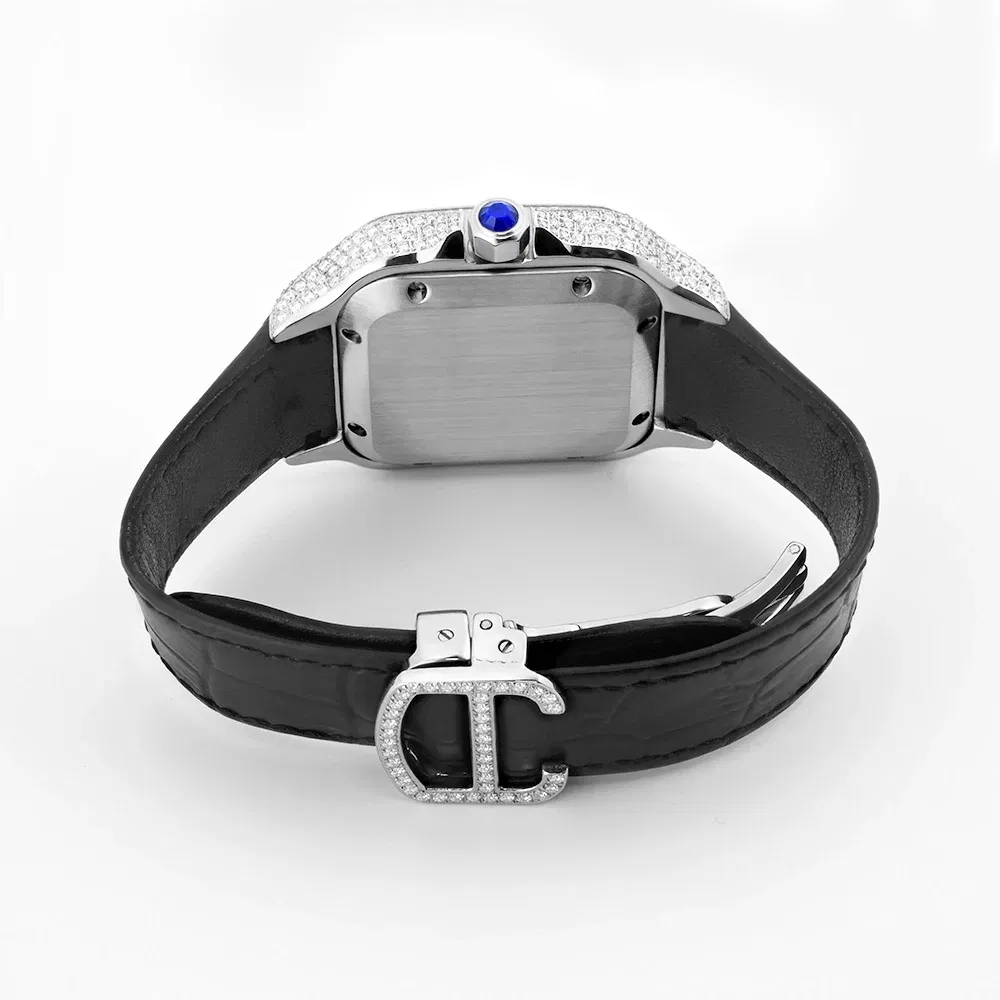 Bust Down Hip Hop Iced out Diamond Watches Automatic Mechanical Vvs Moissanite Watch Past Diamond Tester