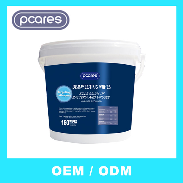 Custom OEM Adults Household Antiseptic Antibacterial Disinfectant Cleaning 75 Alcohol Wipes