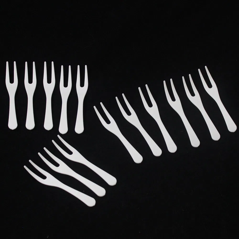 Eco-Friendly Disposable Bio-Based Cutlery Corn Starch 3.7 Inch Fruit Fork