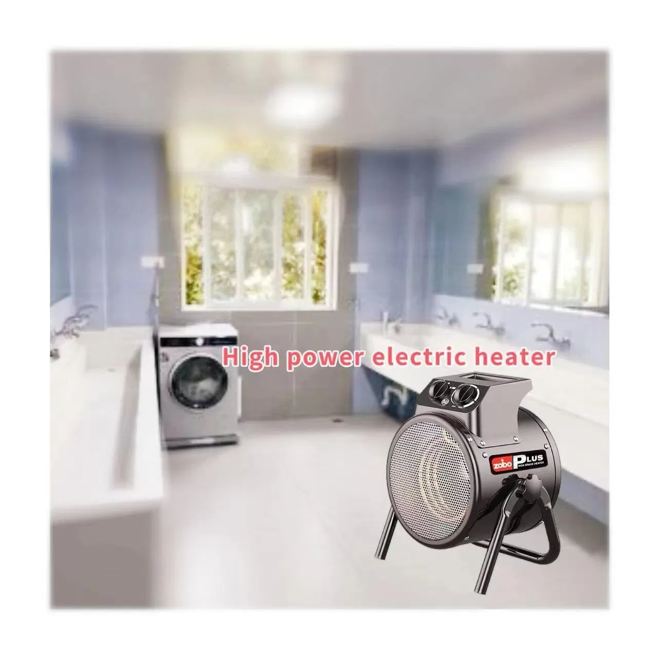 Black Color Power Saving Mini Adjustable Thermostat House Small Electric Fan Heater