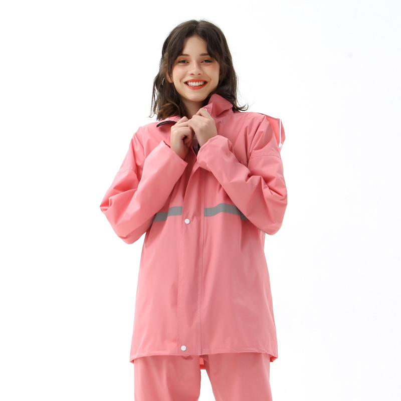 ODM PVC Polyester Outdoor Waterproof Jacket Rain Suit Workwear Raincoat