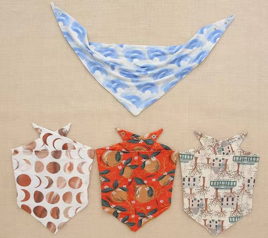 Infant Toddler Feeding Bib Super Soft Knitted Cute Triangular Baby Bibs