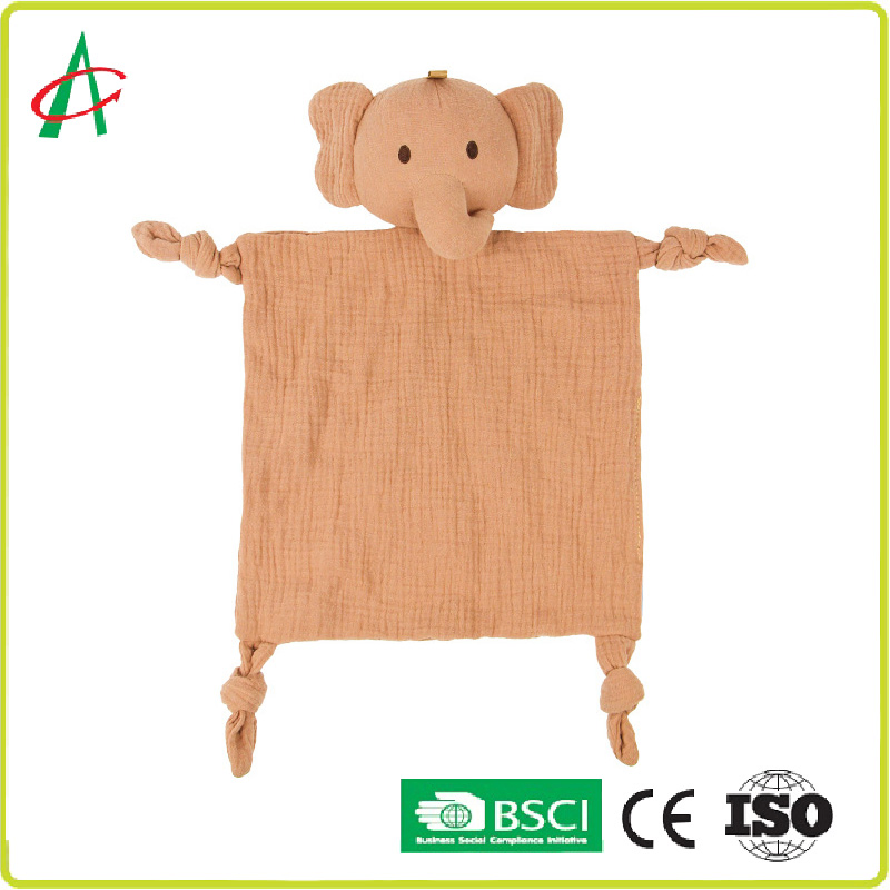 Baby Cotton Gauze Towel Baby Nibble to Sleep with Handkerchief Rabbit Toy Renewable Material
