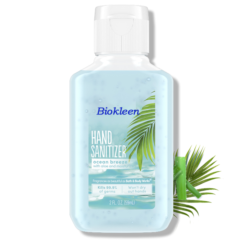 Biokleen 2FL Oz 59ml New Anti-Bacterial Hand Gel Natural Organic Home Moisturizing Nourishing Hand Gel with Aloe Vera