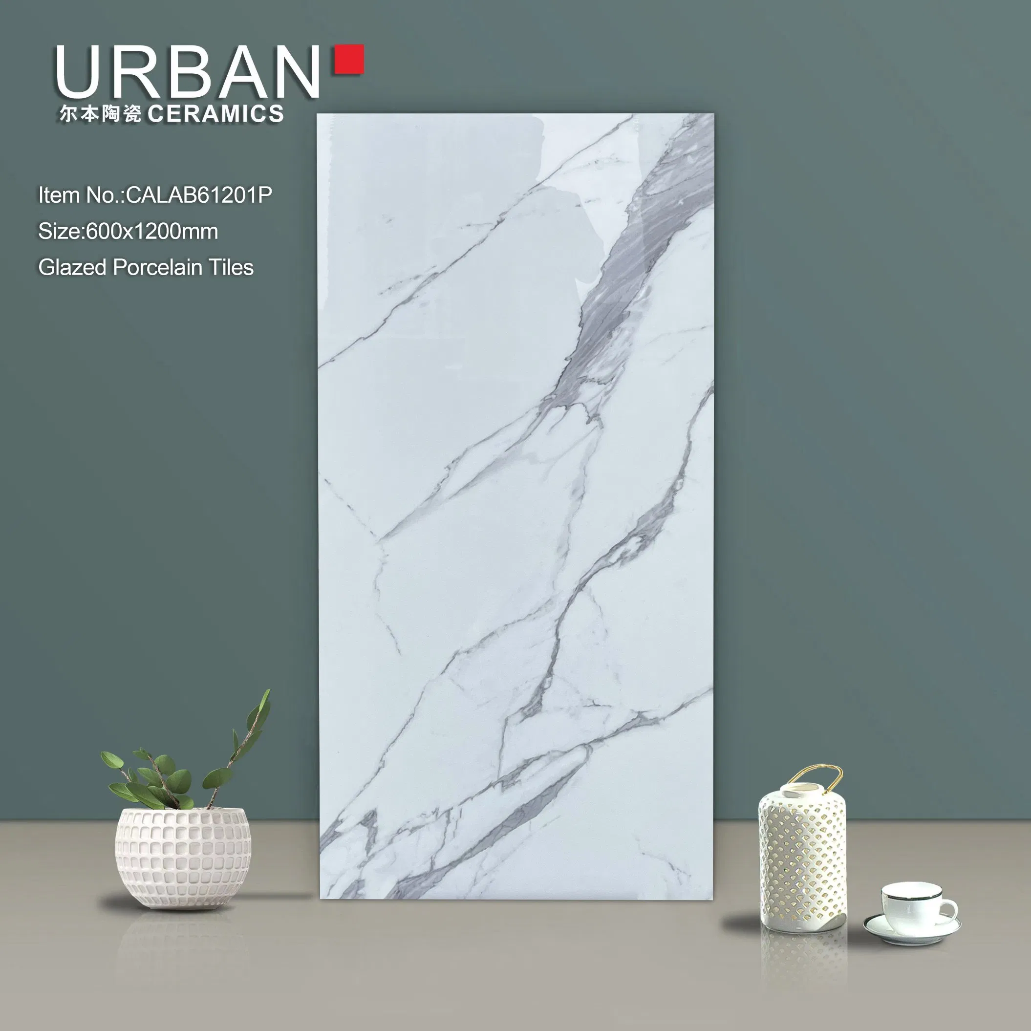 Foshan Decoration Building Material 600X1200mm Full Body Bathroom Glazed Polished Porcelain Ceramic Marble Floor Wall Tiles