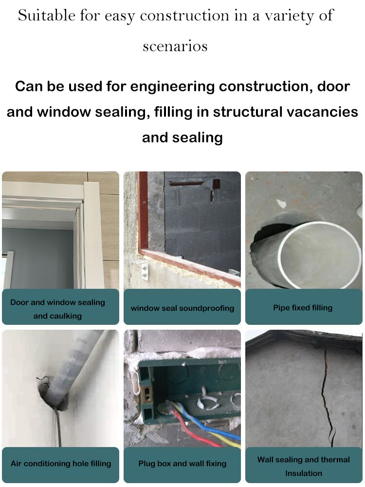 Insulation Construction Soft PU Moulded Foam Filling Gap Mounting PU Foam Sealant