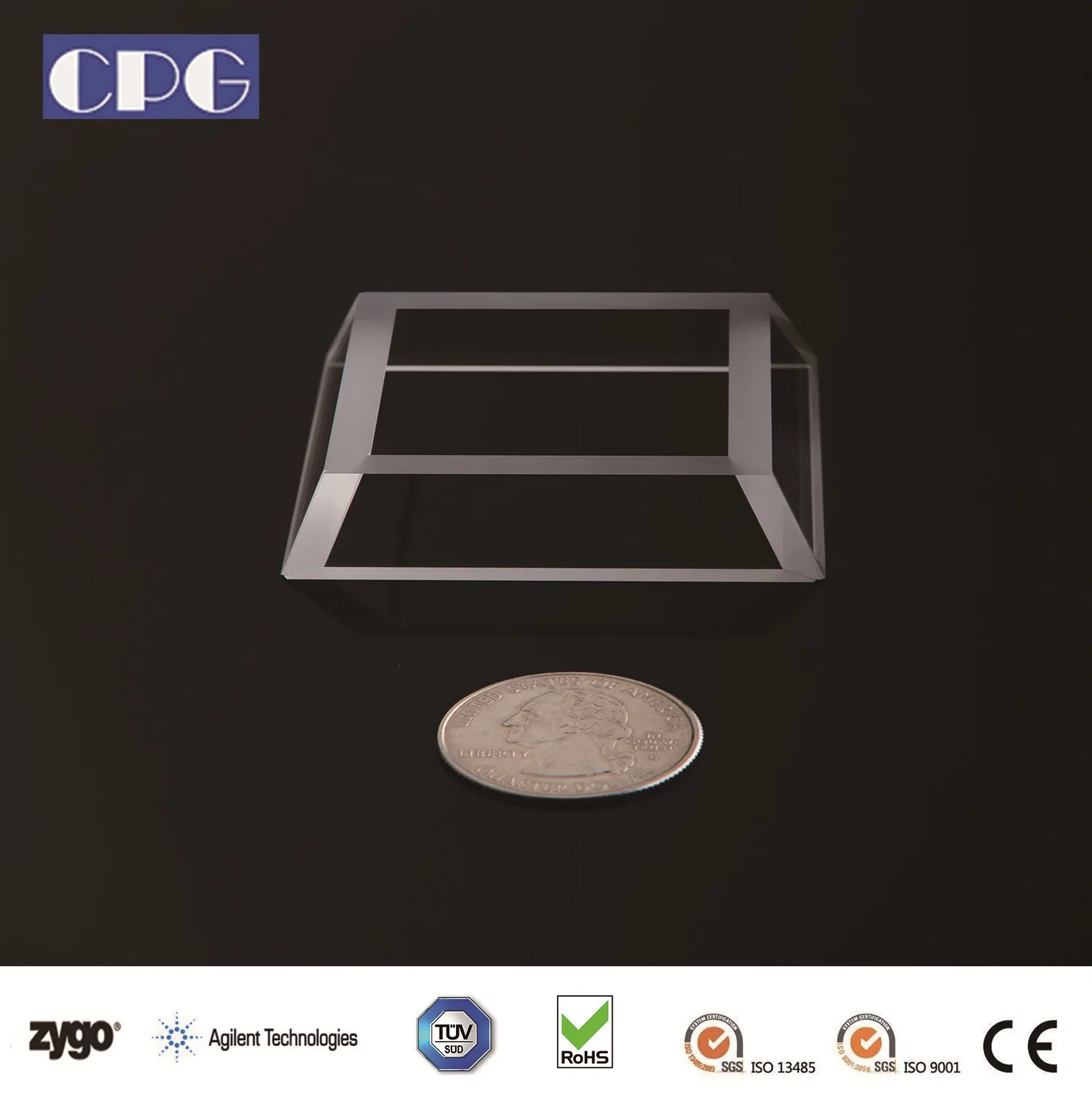 Customized size or 2" optical UV fused silica prism tube