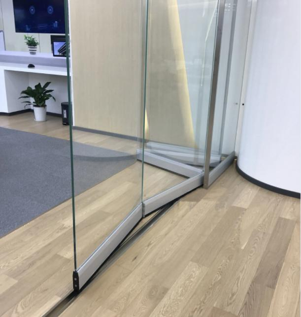 Frameless Glass Partition Office Glass Wall Bifold Folding Sliding Door
