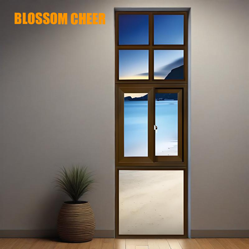 Custom Two-Track Push-Pull UPVC Window for Stylish Interior Spaces