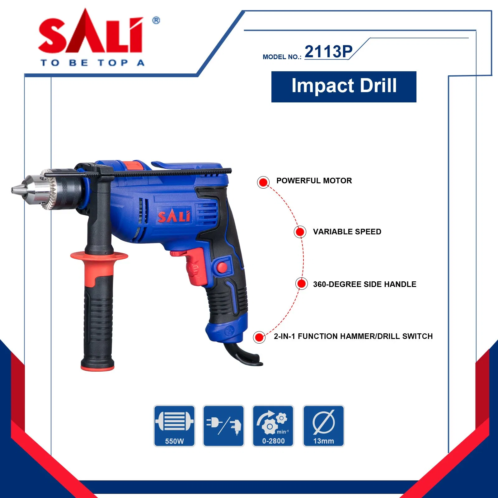 Sali 2113p 550W 13mm Impact Drill