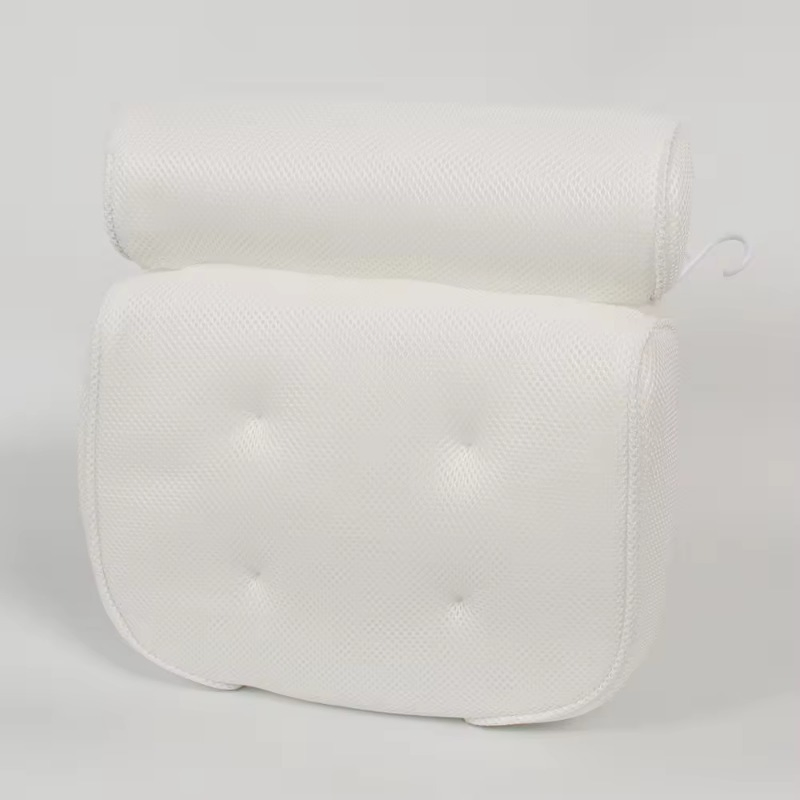 2024 Spot Six Suction Cups SPA Polyester Bath Cushion Non-Slip Bath Pillow