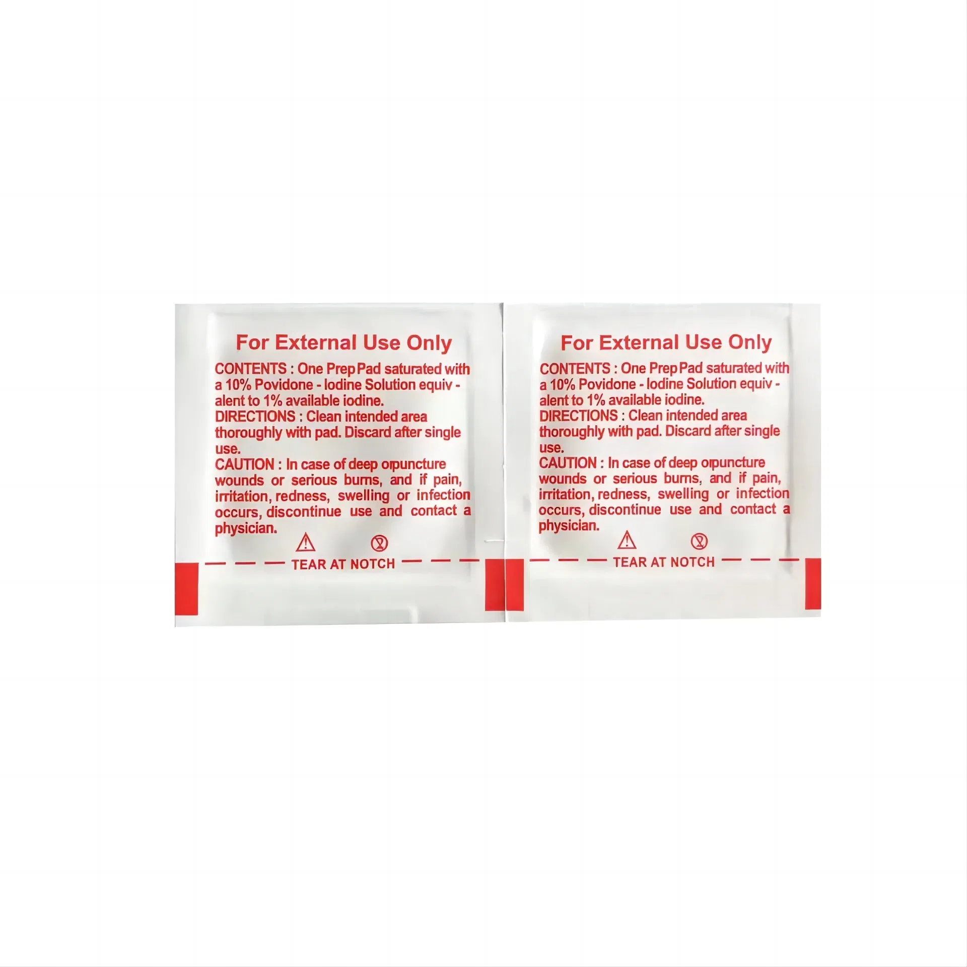 Non Woven Swab 3X6cm Povidone Iodine Prep-Pads
