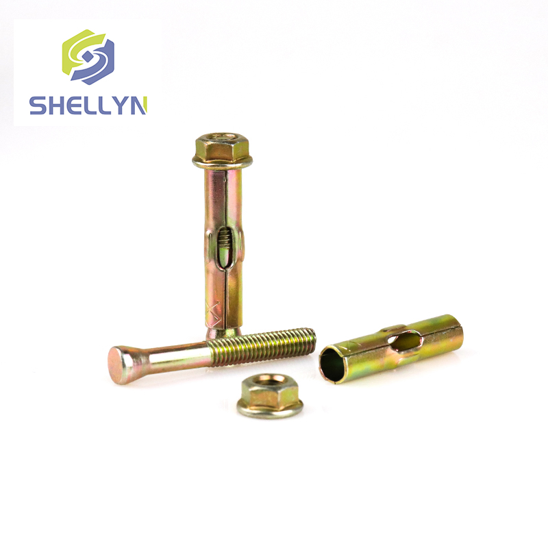 Sleeve Spreading Anchor Flange Nut Sleeve Anchor with Yellow Fastener