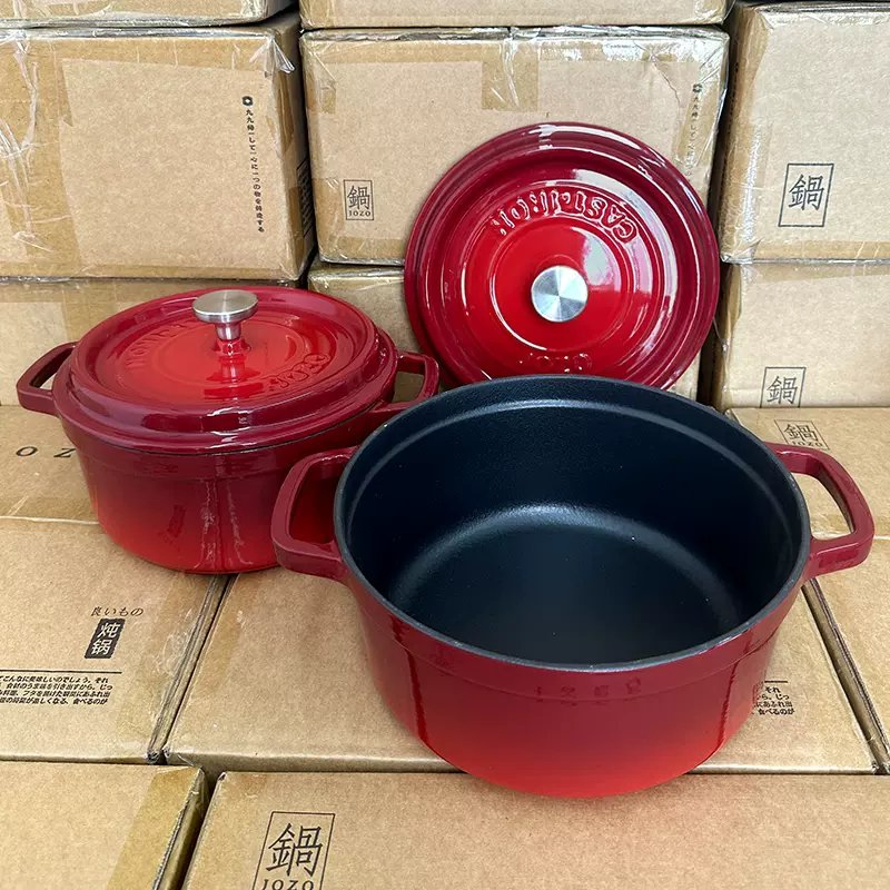 Kitchen Customizable Enameled Dutch Oven Cast Iron Cookware Casserole Cooking Soup & Stock Pots and Pans