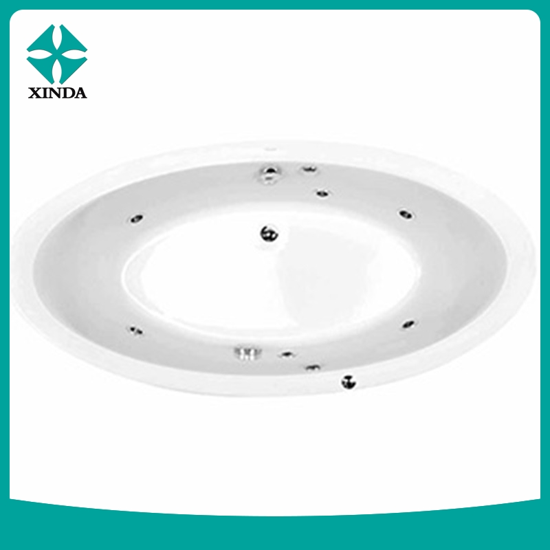 Угловая акриловая ванна с гидромассажем