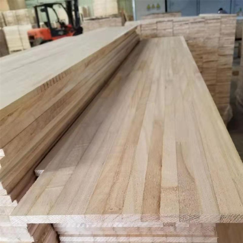 Bleached /Natural Paulownia Board Coffin Furniture Paulownia Solid Wood Board