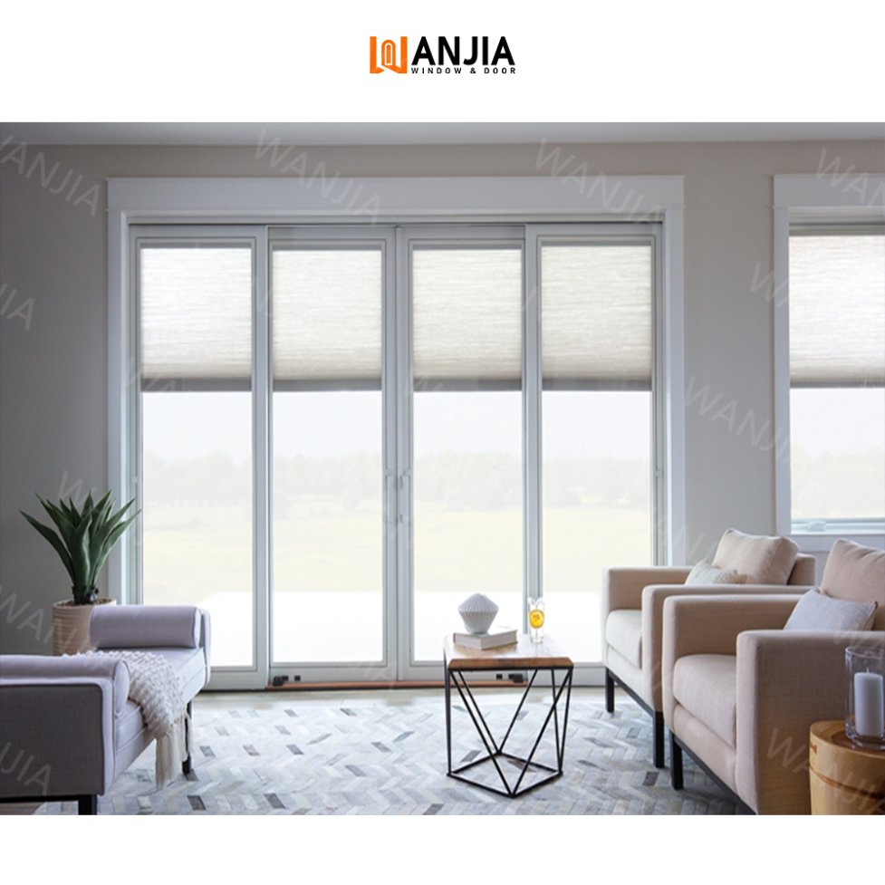 Modern PVC Sliding Door with Tempered Glass Design